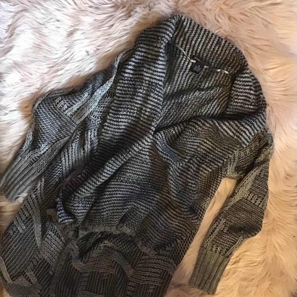 Black and Taupe Cardigan